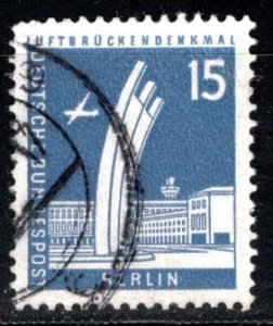 Germany Berlin Scott # 9N127, used, variation rotary print, Mi # 145xwR