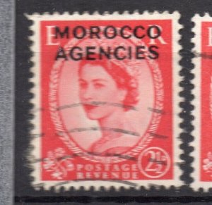 Morocco Agencies QEII Early Issue Fine Used 2.5d. Optd NW-14054