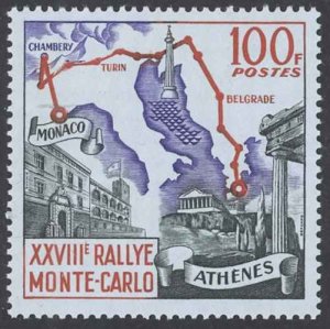 Monaco Sc# 437 MNH 1959 Athens to Monaco Rally