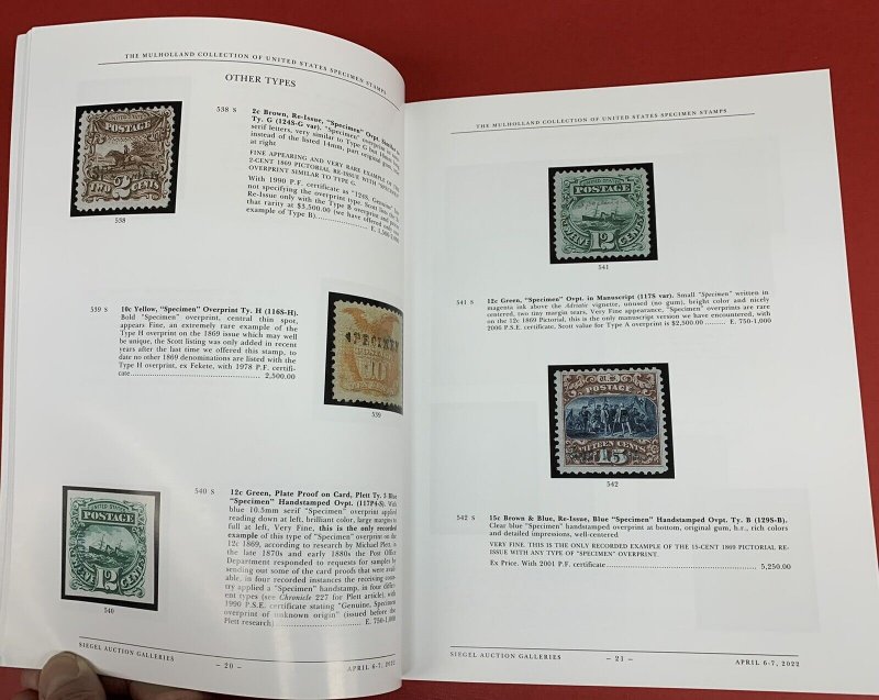 United States Stamps, Robert A. Siegel, Sale 1254, April 6-7, 2022, Catalog