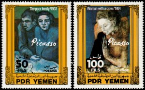 ✔️ YEMEN PDR 1983 - PABLO PICASSO ART PAINTINGS - Sc. 293/294 MNH ** [02Y2]