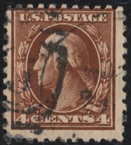 SC#427 4¢ Washington Single (1914) Used