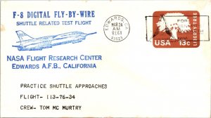 3.24.1978 - F8 Digital Fly By Wire / Flt #113 76 34  - Edwards CA - F73911