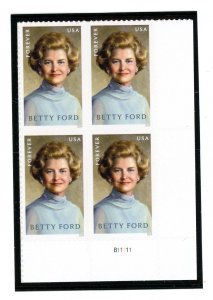 US  5852 Betty Ford - Forever Plate Block of 4 - MNH - 2024 - B11111 LR