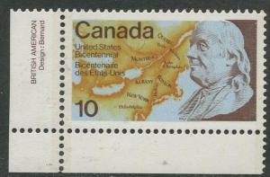 STAMP STATION PERTH Canada #691 Franklin and Map Issue 1976 MNH CV$0.35