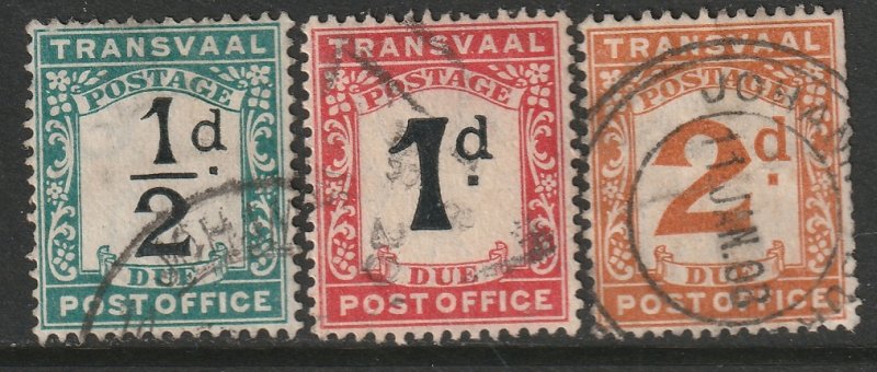 Transvaal Sc J1-J3 postage due used