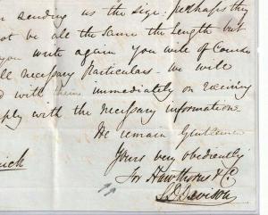 GB HISTORIC RAILWAY LETTER *Leith Engine Works* 1846 HAWTHORN'S Scotland MS2389