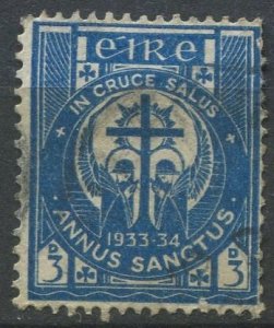 Ireland Sc#89 Used, 3p Prus bl, Holy Year 1933 (1933)