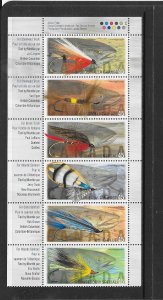 FISH - CANADA #1720a  FISHING FLIES  MNH