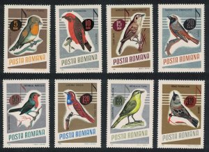 Romania Flycatcher Crossbill Warbler Robin Wagtail Songbirds 8v 1966 MNH