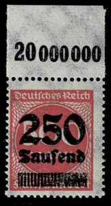 Germany 1923,Sc.#259 MNH, plate printing Margin A  cv. € 1,50