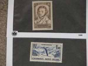 France, Scott# 306, 322, LH