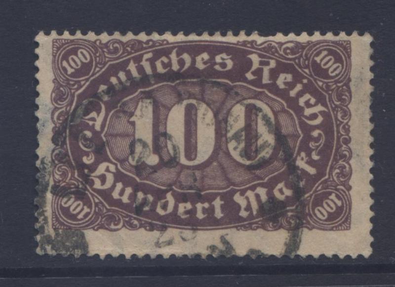 GERMANY. -Scott 156 - Definitives -1922- Used - Brown Vio Buff Single 100m Stamp