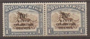 KENYA, UGANDA & TANGANYIKA SG154 1941 70c on 1/= BROWN & CHALKY BLUE MTD MINT