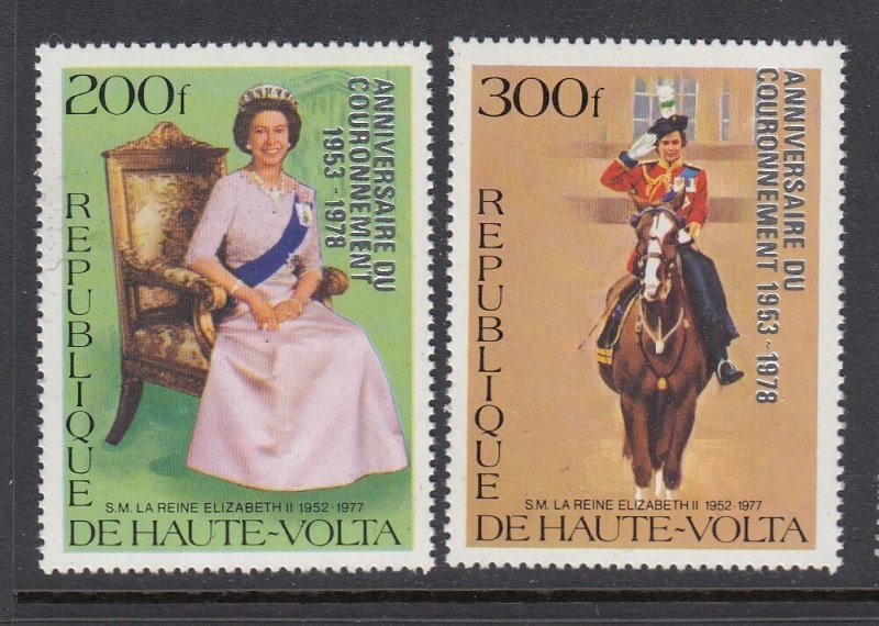 Upper Volta 478-9 QEII Coronation mnh