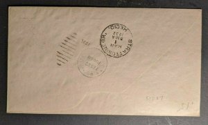 1932 USS Rochester Ship Cachet Balboa Canal Zone Panama to Stratton Nebraska