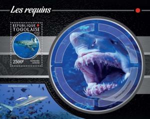 TOGO 2015 SHEET SHARKS MARINE LIFE tg15218b