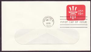 U581 Uncle Sam Hat uncacheted window FDC