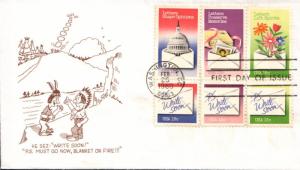 #1805-10 Letter Writing Comic FDC