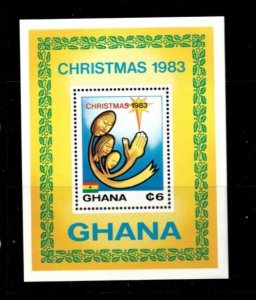 Ghana 1983 - Religion, Christmas - Souvenir Stamp Sheet - Scott #857 - MNH