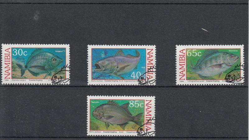 Namibia 1994 CTO Coastal Angling SG#636-9 4v Fish Seabream Kob Galjoen Used