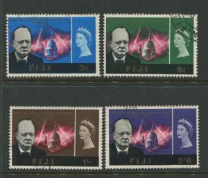 Fiji - Scott 215-218 - Churchill Issue 1965 - FU - Set of 4 Stamps