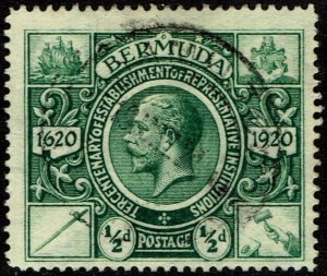 Bermuda #72  Used - KGV King George V Tercentenary of Bermuda (1921)