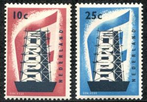 NETHERLANDS 368-369 MINT LH EUROPA 1956