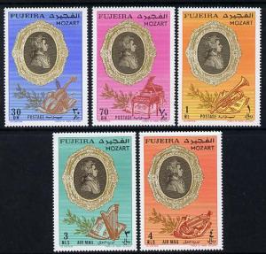 Fujeira 1971 Mozart Commemoration perf set of 5 unmounted...