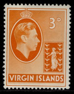 BRITISH VIRGIN ISLANDS GVI SG115, 3d orange, M MINT. CHALKY