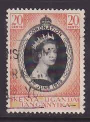 Kenya Uganda Tanganyika-Sc#101- id23-used QEII Coronation set-1953 -