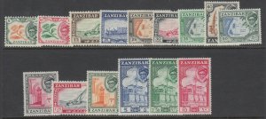 Zanzibar, Scott 249-263 (SG 358-372), MLH/HR