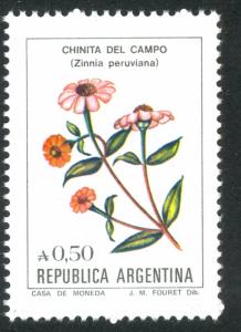 ARGENTINA 1985-88 50c ZINNIA PERUVIANA FLOWER Sc 1523 MNH