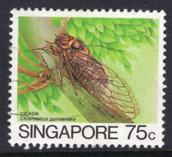 Singapore 460a Insect Used VF