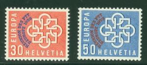 SWITZERLAND #376-7 Complete set, og, NH, VF, Scott $40.00