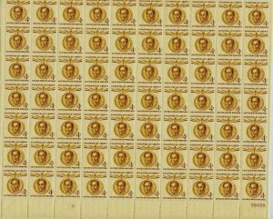 US Stamp 1958 4c Simon Bolivar - 70 Stamp Sheet - Scott #1110