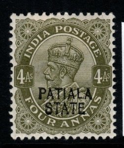INDIA-PATIALA SG54 1912 4a OLIVE MTD MINT