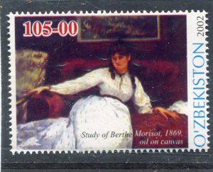 Uzbekistan 2002 EDOUARD MANET Painting Stamp Perforated Mint (NH)