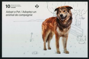 Canada 2641a Booklet MNH Adopt a Pet, Animals, Dog, Cat, Bird