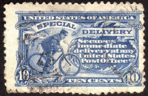 1917, US 10c, Special Delivery, Used, faulty, Sc E11