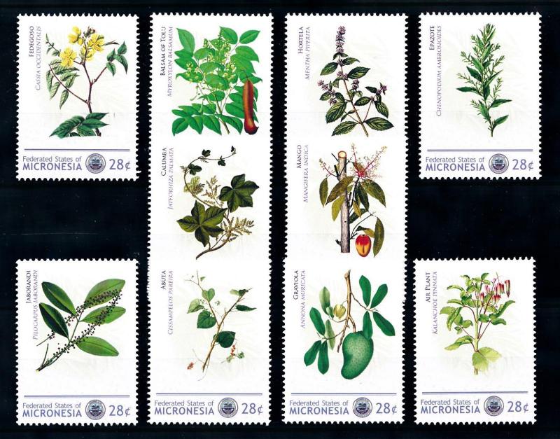 [90954] Micronesia  Flora Plants Pflanzen 10 Values MNH