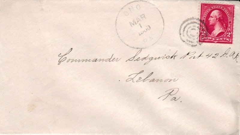 United States Pennsylvania Ono 1900 target  Bit reduced at left.