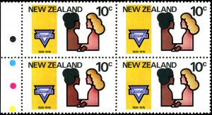 NEW ZEALAND Scott 593-596 - VF/MNH Stoplight Blocks of 4-Anniversaries