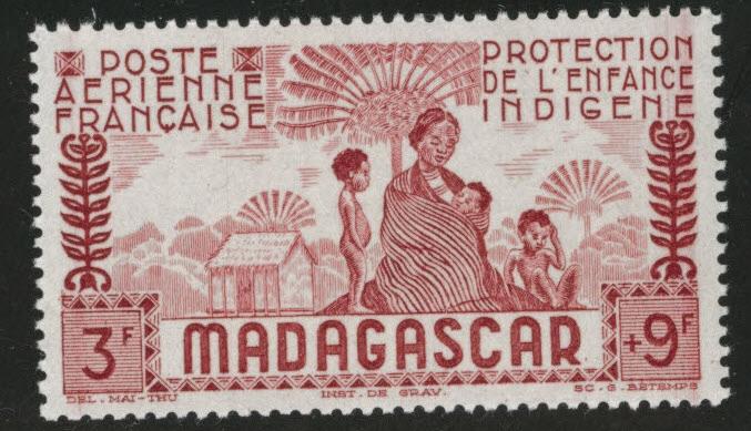 Madagascar Malagasy Scott CB4 MNH** 1942 airmail semi