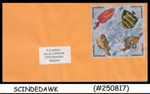 BURUNDI - 1974 Envelope to  BELGIUM with FISH SE-TENANT Stamps