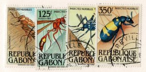 Gabon #547-50 used insects