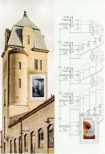 MB478 Sweden Scott 2861-2862 MNH stamps collector's sheet staircases