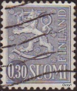 Finland 1963 Sc#404 SG#656a 30p Blue Arms Lion Rampant and Sword Used