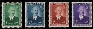 Norway #275-278 Cat$89.75, 1946 King Haakon, set of four, never hinged