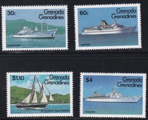 Grenada - Grenadines # 601-604, Ships, NH, 1/2 Cat.